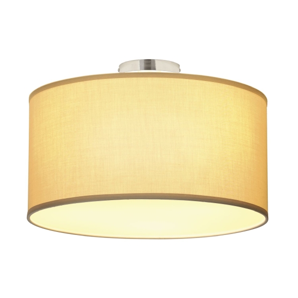 SLV 155373 SOPRANA, Deckenleuchte, TC-DSE, rund, Schirm beige Ø/H 50/26 cm, max. 3x60 W