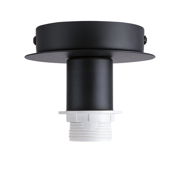 SLV 155550 FENDA, Deckenleuchte, Deckenrosette, A60, schwarz, ohne Schirm, max. 60 W