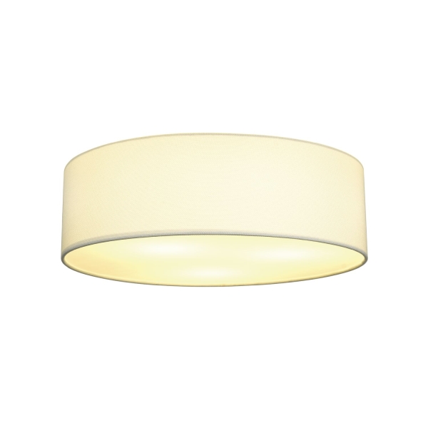 SLV 156051 TENORA, Deckenleuchte, TC-(D,H,T,Q)SE, rund, Schirm weiß Ø/H 50/15 cm, max. 3x23 W