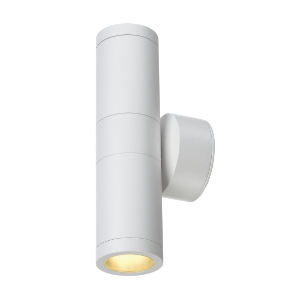 SLV 228771 ASTINA, Outdoor Wandleuchte, TCR50-SE, IP44, rund, up/down, weiß, max. 44 W