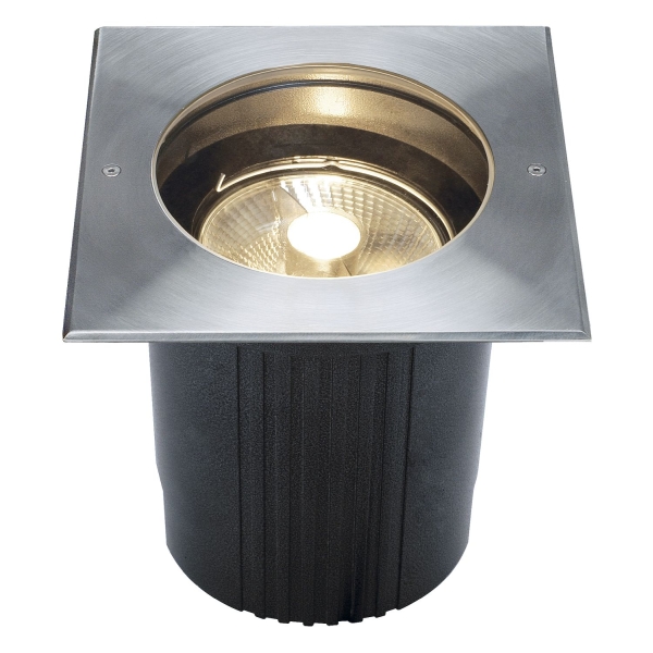 SLV 229234 DASAR® 215, Outdoor Bodeneinbauleuchte, QPAR111, IP67, eckig, edelstahl 316, max. 75 W