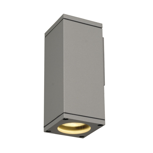 SLV 229524 THEO, Outdoor Wandleuchte, QPAR51, eckig, silbergrau, max. 35 W