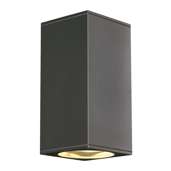 SLV 229575 BIG THEO UP/DOWN, Outdoor Wandleuchte, QPAR111, IP44, eckig, up/down, anthrazit, max. 150 W