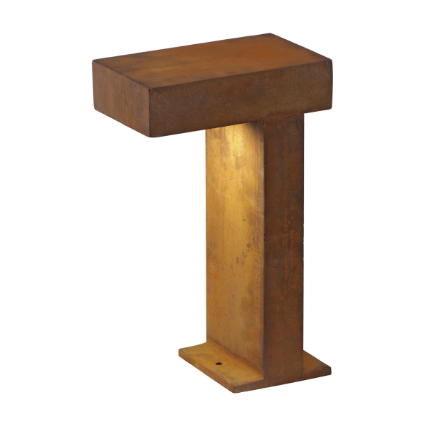 SLV 230090 RUSTY® PATHLIGHT, Outdoor Standleuchte, Energiesparleuchte GX53, IP44, stahl gerostet, max. 9 W