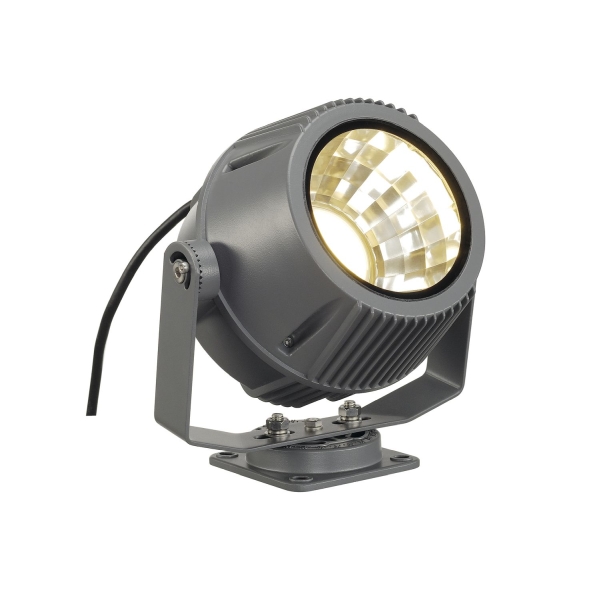SLV 231072 FLAC BEAM®, Outdoor Fassadenleuchte, LED, 3000 K, IP65, steingrau, mit Philips DLMi Modul 1600 lm, 27 W