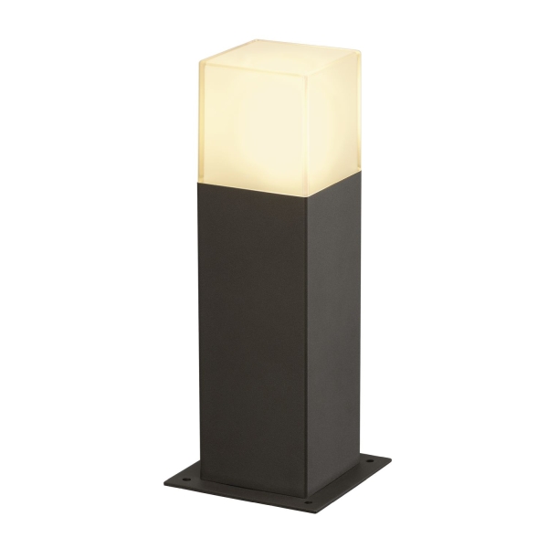 SLV 231215 GRAFIT 30, Outdoor Standleuchte, TC-DSE, IP44, anthrazit, Energiesparleuchte, L/B/H 12/12/30 cm, max. 11 W