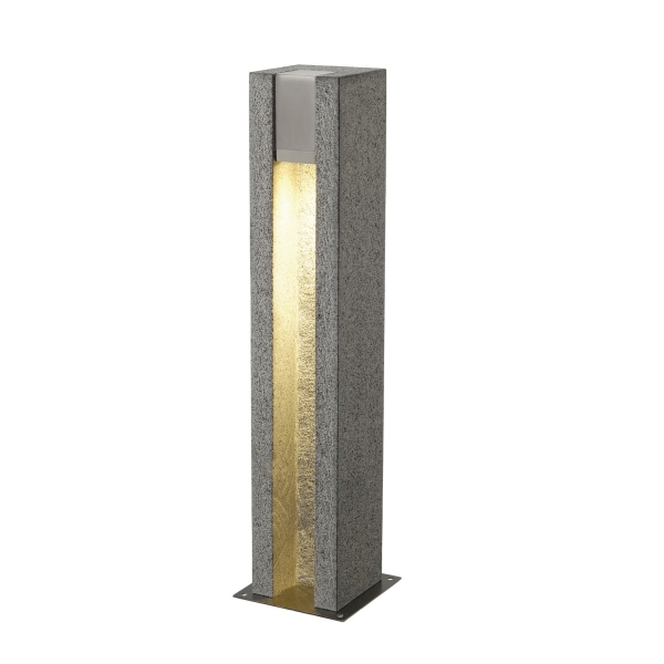 SLV 231440 ARROCK SLOT, Outdoor Standleuchte, LED GU10 51 mm, IP44, eckig, salt & pepper, Granit, 4 W LED