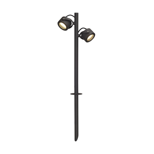 SLV 231535 SITRA 360 SPIKE, Outdoor Spiessleuchte, zweiflammig, TCR-TSE, IP44, anthrazit, max. 18 W
