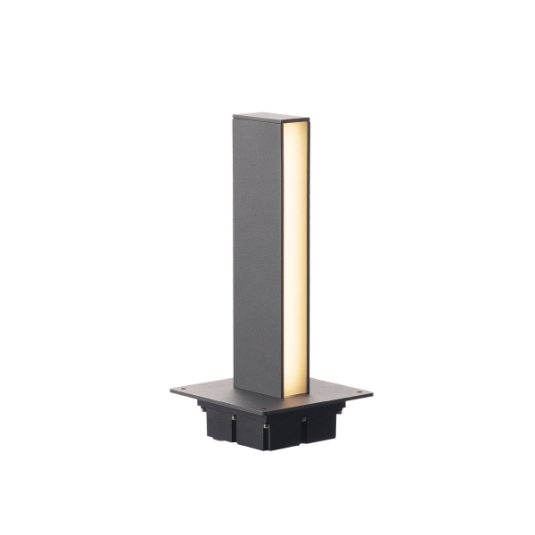SLV 232155 H-POL 30, Wege- und Standleuchte, einflammig, LED, 3000 K, anthrazit, L/B/H 16,5/16,5/36 cm