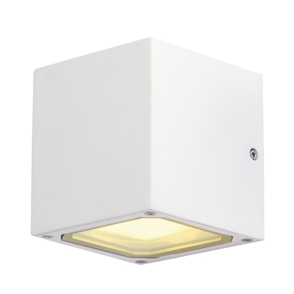 SLV 232531 SITRA CUBE, Outdoor Wandleuchte, TCR-TSE, IP44, weiß, max. 18 W