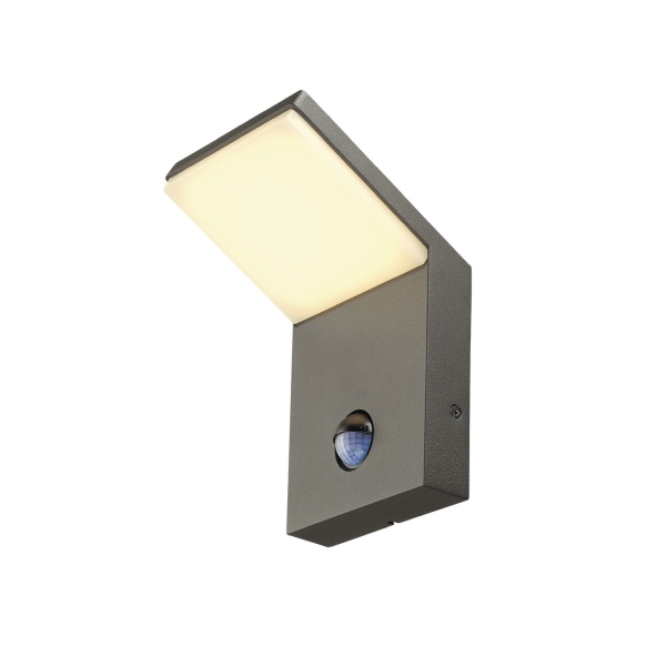 SLV 232915 ORDI SENSOR, Outdoor Wandleuchte, LED, 3000 K, anthrazit, mit Sensor