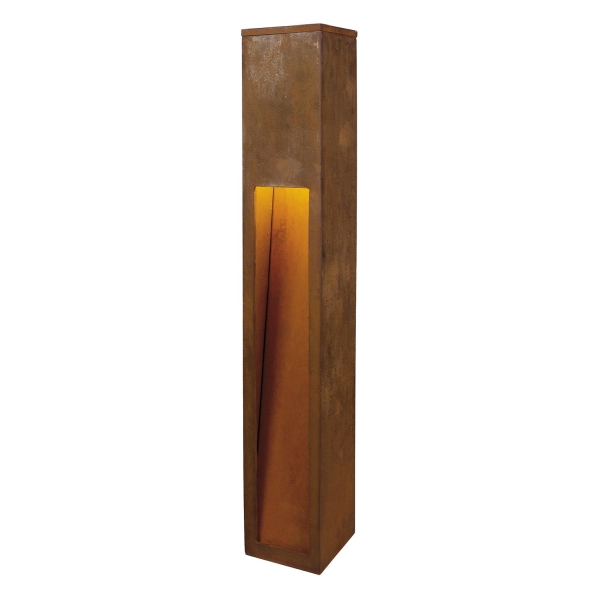 SLV 233457 RUSTY® SLOT 80, Outdoor Standleuchte, LED, 3000 K, stahl gerostet, L/B/H 12/12/80 cm