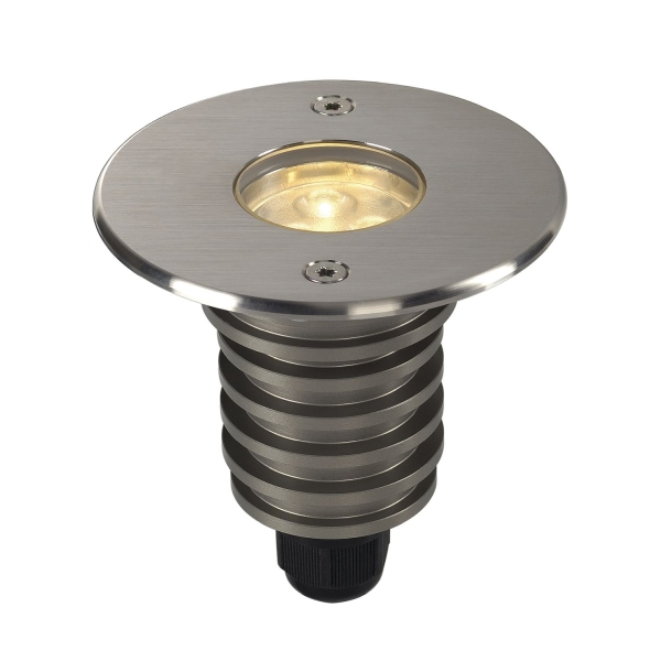 SLV 233520 DASAR® 920, HV Outdoor LED Bodeneinbauleuchte, LED, 3000 K, IP67, rund, Blende edelstahl gebürstet, 230V, 5,6 W