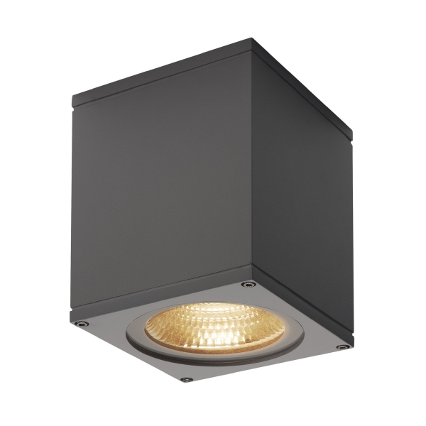 SLV 234525 BIG THEO, Outdoor Wandleuchte, Flood down, LED, 3000 K, anthrazit, B/H/T 13/14/13,5 cm