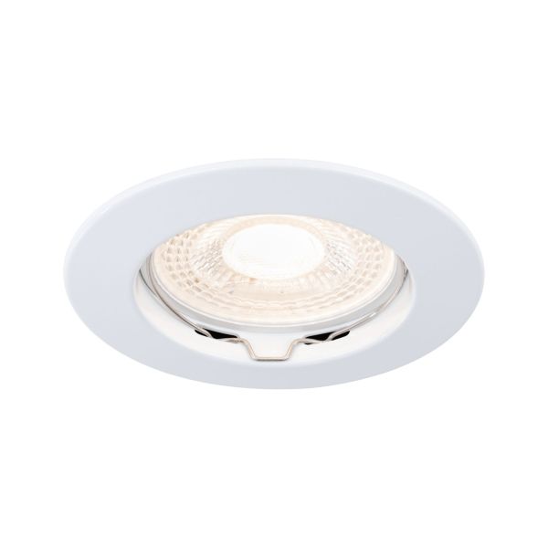 Paulmann 179.43 Premium Einbauleuchte IP44 rund 79mm GU5,3 max. 50W 230/12V dimmbar Weiß