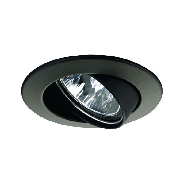 Paulmann 179.51 Premium Einbauleuchte schwenkbar rund 83mm 30° GU5,3 max. 50W 230/12V dimmbar Schwarz