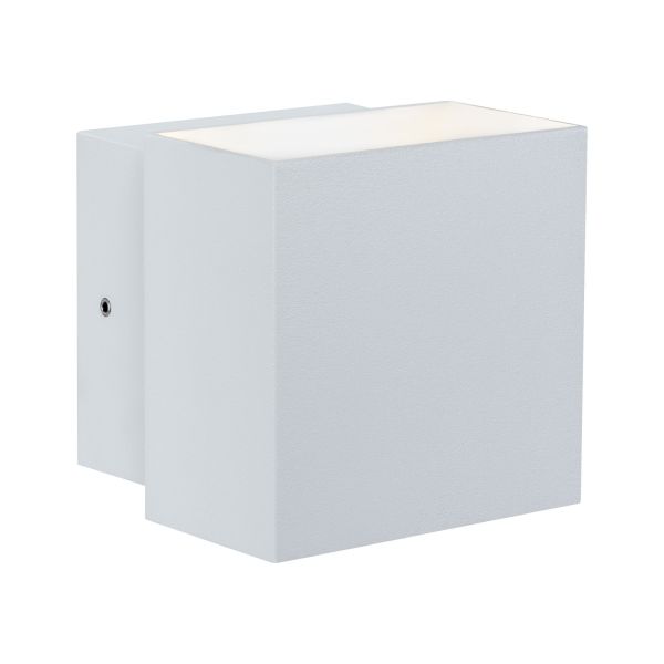 Paulmann 180.03 LED Wandleuchte Cybo IP65 eckig 100x100mm 2700K 2x3,5W 355lm / 355lm 230V Weiß Aluminium