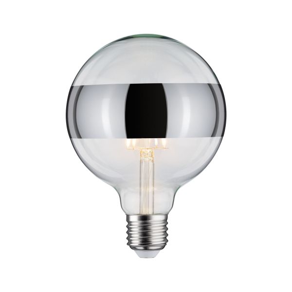 Paulmann 286.81 LED Globe 6,5W E27 Ringspiegel Silber Warmweiß dimmbar