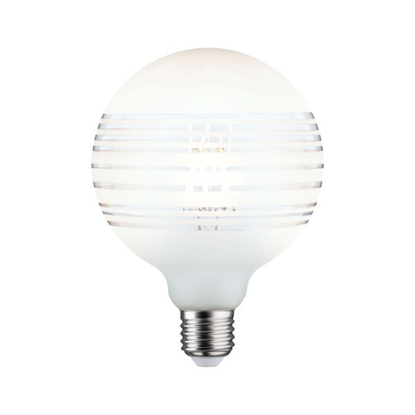 Paulmann 287.44 LED G125 Ringspiegel Weiß matt liniert E27 2700K dimmbar