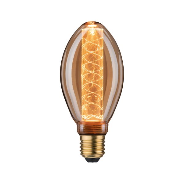 Paulmann 288.27 LED Vintage-Birne B75 Inner Glow E27 Gold mit Innenkolben Spiralmuster dimmbar