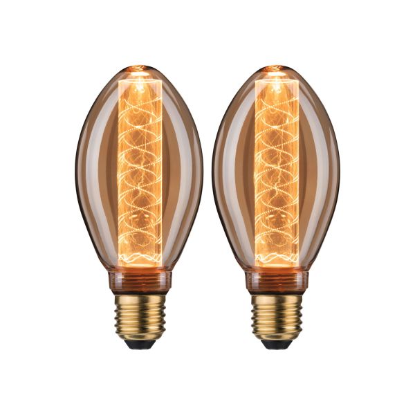 Paulmann 5072 Leuchtmittel Bundle 2x LED Inner Glow Spirale B75 gold E27 1800K 200lm