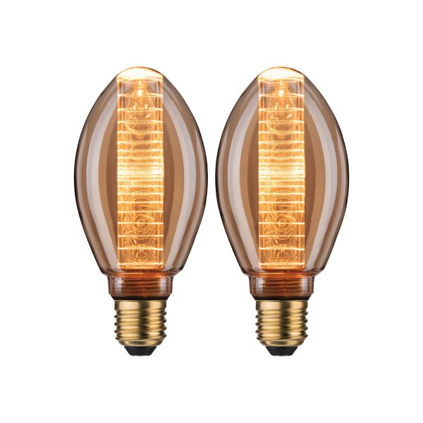 Paulmann 5073 Leuchtmittel Bundle 2x LED Inner Glow ring gold E27 1800K 200lm