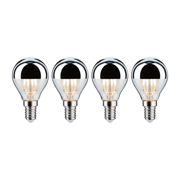 Paulmann 5077 Modern Classic Edition Bundle LED Tropfen Kopfspiegel E14 230V 4x440lm 4x4,8W 2700K dimmbar Kopfspiegel Silber