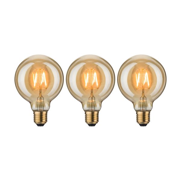 Paulmann 5078 1879 Bundle LED Globe E27 230V 3x170lm 3x2,7W 1700K Gold
