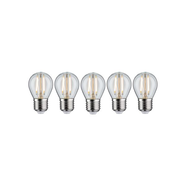 Paulmann 5091 Leuchtmittel Bundle 5x LED Filament Tropfen klar 5x 2,6W E27 230V 2700K