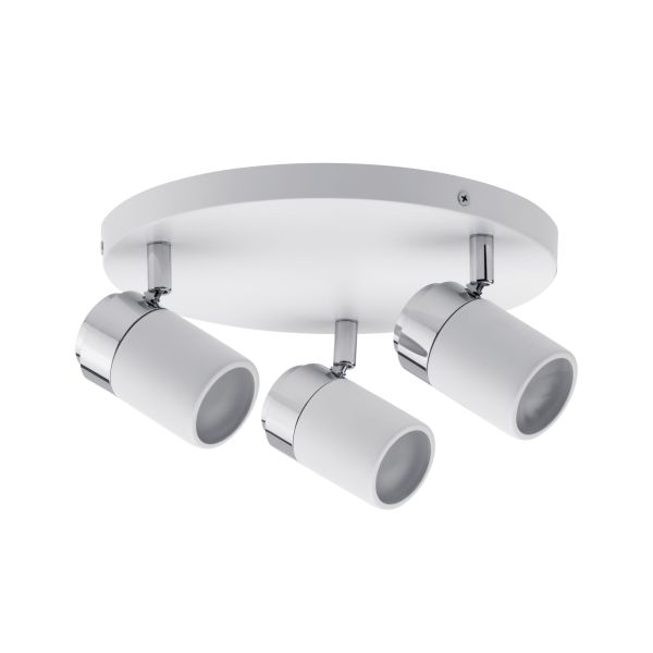 Paulmann 667.12 Spotlight Zyli IP44 GU10 230V max. 3x10W dimmbar Weiß#Chrom