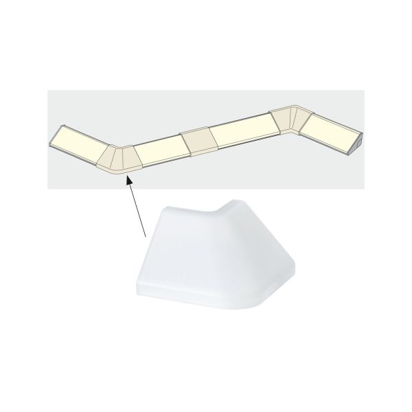 Paulmann 702.65 LED Strip Profil Delta Verbinder Outside Corner 2er Pack Satin