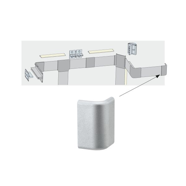 Paulmann 702.74 LED Strip Profil Duo Verbinder End Cap 2er Pack Alu matt