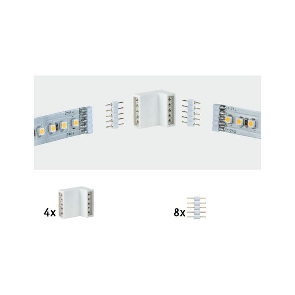 Paulmann 706.15 MaxLEDVerbinder Eck-Stück 17x16mm max. 144W Weiß