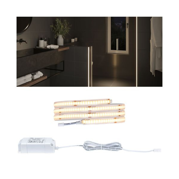 Paulmann 784.24 LumiTiles LED Stripe Full-Line COB Slim 1m IP44 3W 230lm/m 280 LEDs/m 2700K 7VA