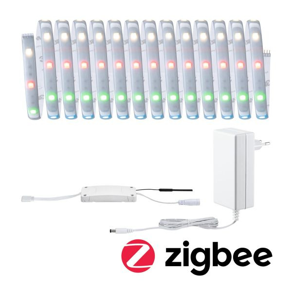 Paulmann 788.67 MaxLED 250 LED Strip Smart Home Zigbee 3.0 RGBW beschichtet Basisset 5m IP44 22W 180lm/m 30 LEDs/m RGBW+ 36VA