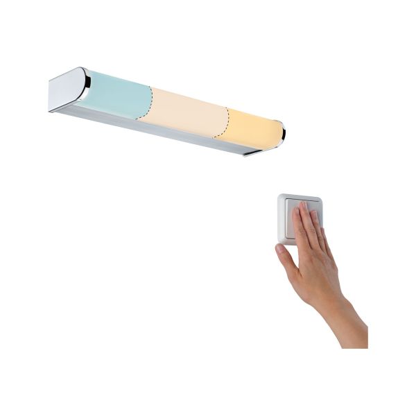 Paulmann 789.43 Selection Bathroom LED Wandleuchte Arneb IP44 White Switch 700lm 230V 6,5W Chrom