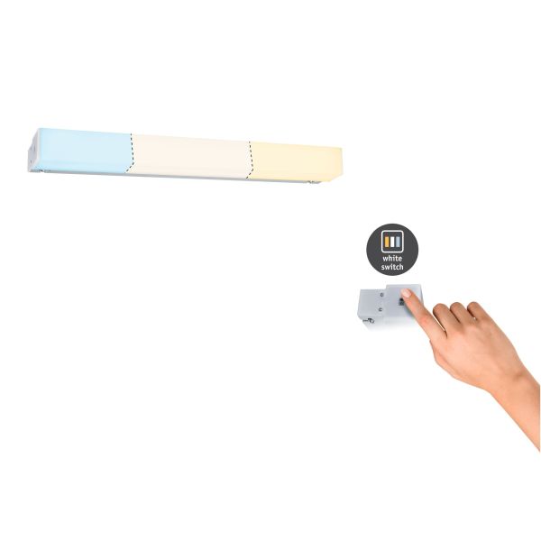 Paulmann 789.48 Selection Bathroom LED Spiegelleuchte Luno IP44 White Switch 550lm 230V 6W Alu