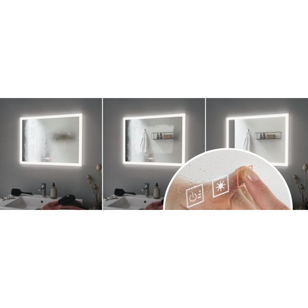 Paulmann 789.52 LED Leuchtspiegel Mirra IP44 White Switch 1580lm 230V 21W dimmbar Spiegel#Weiß
