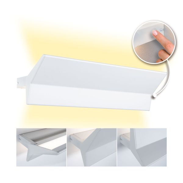 Paulmann 795.10 LED Wandleuchte 3-Step-Dim Stine 2700K 1.400lm / 410lm 230V 13 / 1x4W dimmbar Weiß matt