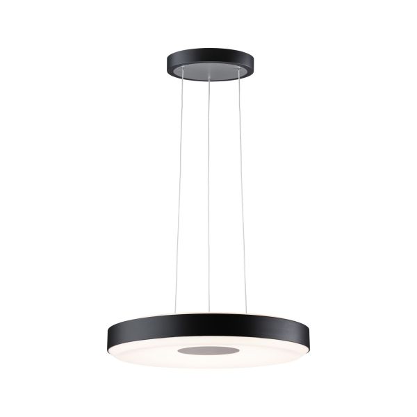 Paulmann 795.17 LED Pendelleuchte 3-Step-Dim Puric Pane 2700K 1200lm / 1400lm 22W Schwarz#Grau dimmbar