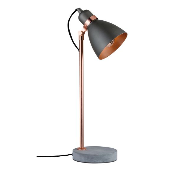 Paulmann 796.24 Neordic Tischleuchte Orm E27 max. 20W Grau#Kupfer matt Metall#Beton