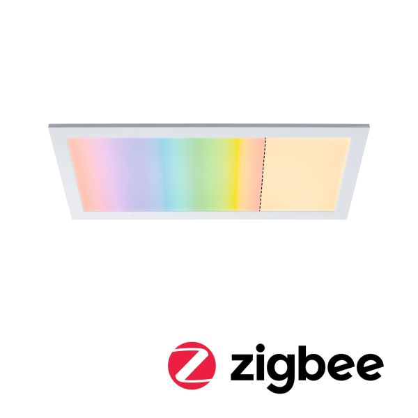 Paulmann 798.08 LED Panel Smart Home Zigbee 3.0 Amaris eckig 595x295mm 22W 1800lm RGBW+ Weiß matt dimmbar