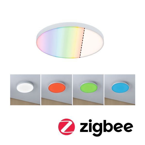 Paulmann 798.99 LED Panel Smart Home Zigbee 3.0 Velora rund 300mm 16,5W 1600lm RGBW+ Weiß dimmbar
