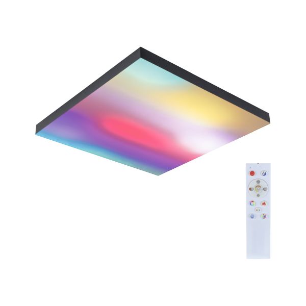 Paulmann 799.08 LED Panel Velora Rainbow dynamicRGBW eckig 450x450mm 19W 1690lm RGB+ Schwarz dimmbar
