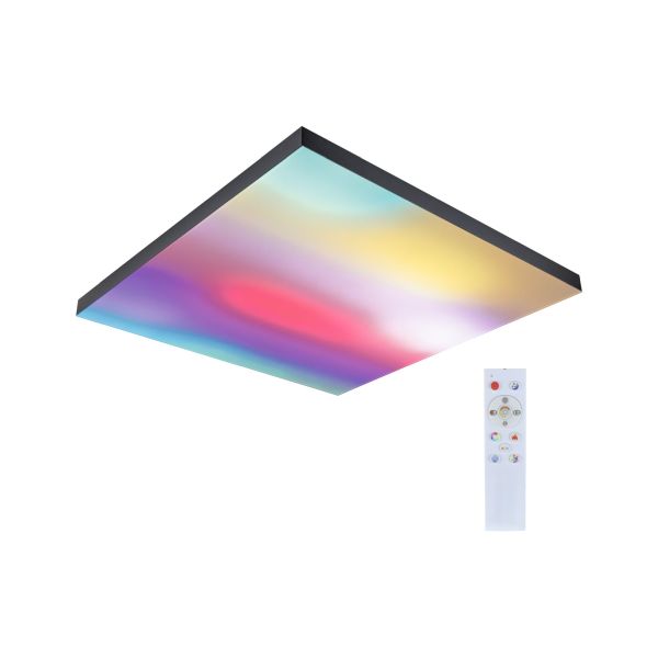 Paulmann 799.09 LED Panel Velora Rainbow dynamicRGBW eckig 595x595mm 31W 2820lm RGB+ Schwarz dimmbar