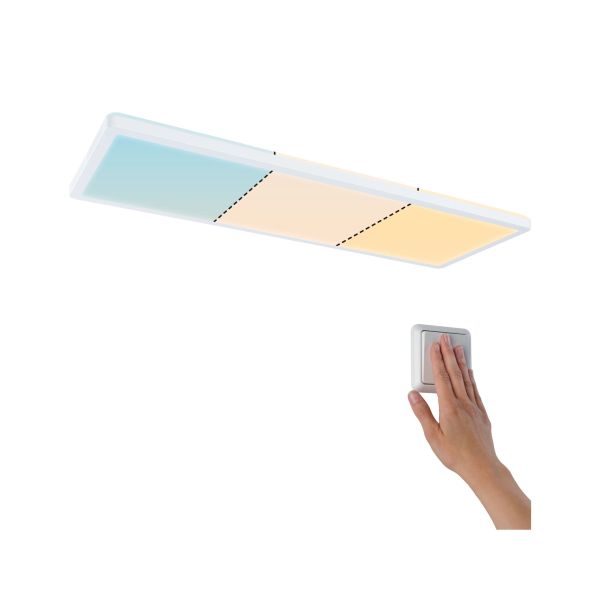 Paulmann 799.27 LED Panel Atria Shine Backlight eckig 580x200mm 22W 1800lm White Switch Weiß