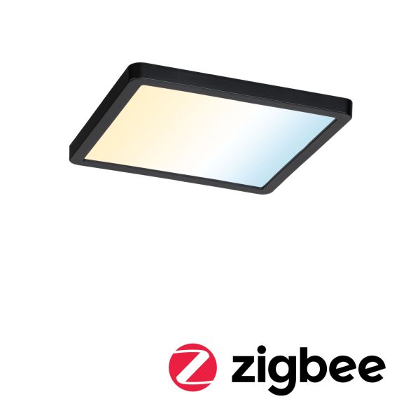 Paulmann 799.66 VariFit LED Einbaupanel Smart Home Zigbee 3.0 Areo IP44 eckig 175x175mm 13W 1200lm Tunable White Schwarz dimmbar