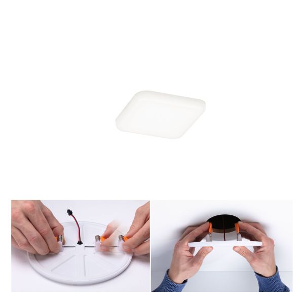 Paulmann 923.96 VariFit LED Einbaupanel Veluna IP44 eckig 75x75mm 4,5W 400lm 4000K Satin