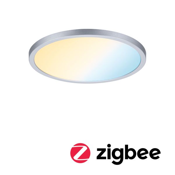 Paulmann 930.46 VariFit LED Einbaupanel Smart Home Zigbee 3.0 Areo IP44 rund 230mm 16W 1400lm Tunable White Chrom matt dimmbar