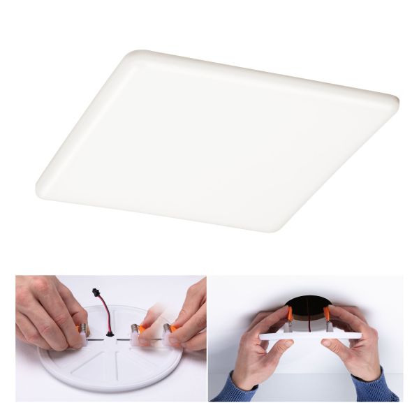 Paulmann 930.66 VariFit LED Einbaupanel 3-Step-Dim Veluna IP44 eckig 215x215mm 22W 1700lm 4000K Satin dimmbar